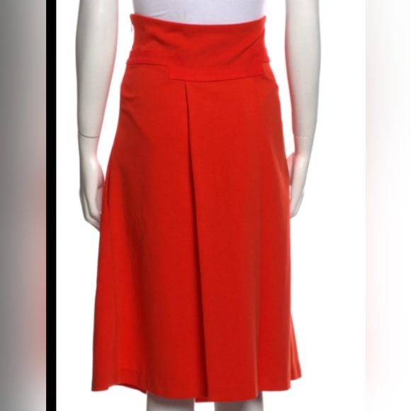 Diane Von Furstenberg orange pleated skirt - Picture 3 of 8